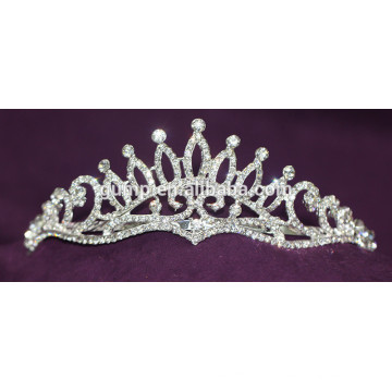 Moda costume brilhante cristal nupcial coroa tiara casamento